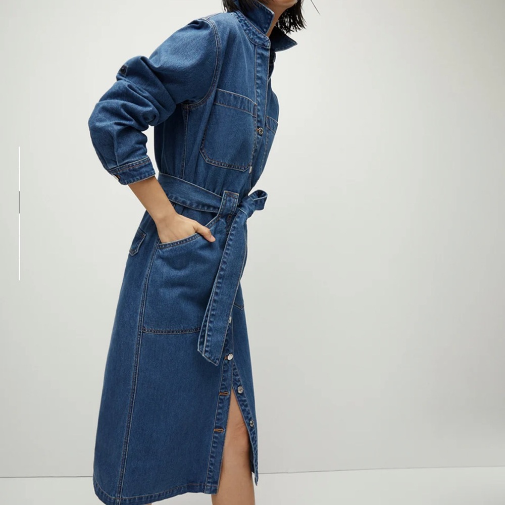 Veronica beard Evelyn chambray denim dress small medium 2